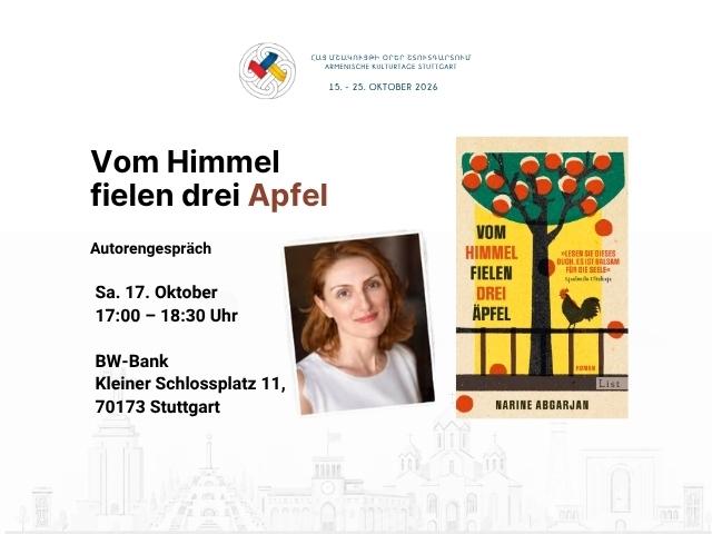 VOM HIMMEL FIELEN DREI ÄPFEL - Armenische Kulturtage 2026